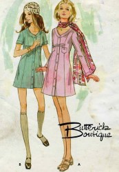 5735 70 SEMI FIT SS-LS A-COAT DRESS LENGTHS SCARF PATTERN 10 16